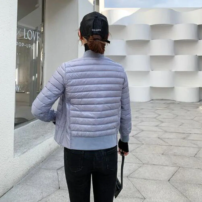 

2020 New Ultra Thin Down Jacket Women Large Size Womens Lightweight Down Jackets Ultra Light White Coat Warm Short Jackets Women