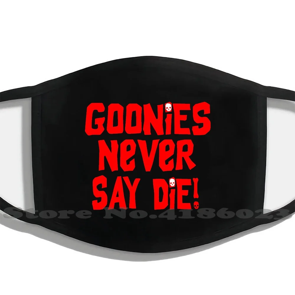 

Черная дышащая многоразовая маска для рта goones Never Say Die Never Day Die goones goон