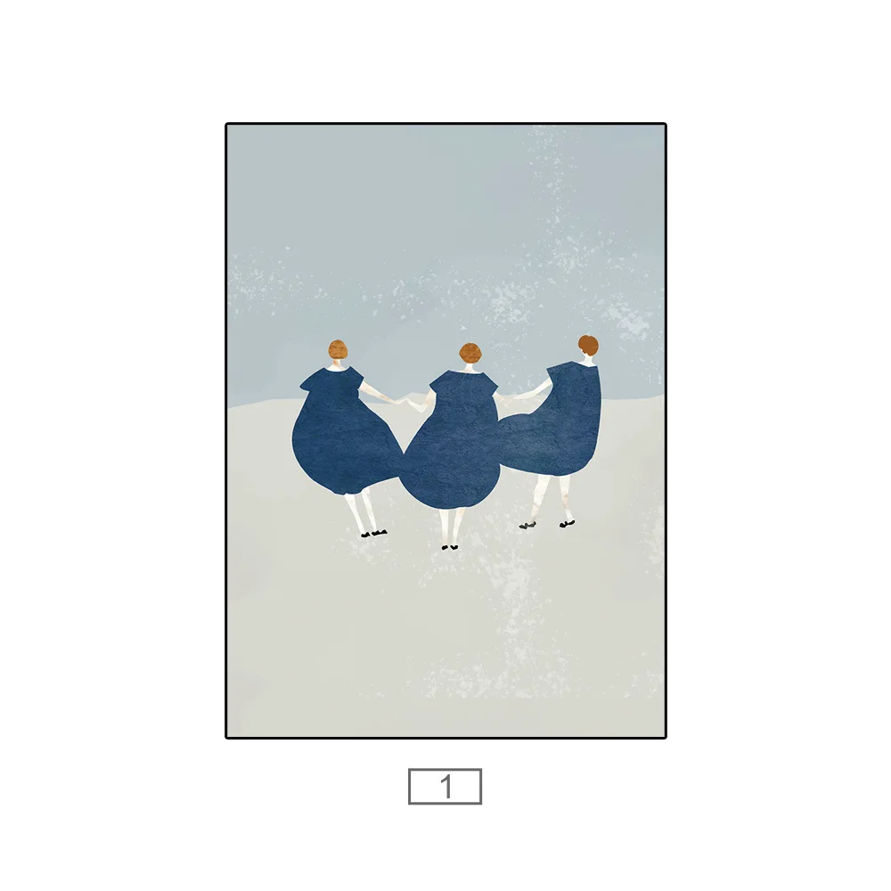 

Pictures for Home Design Room Black and White Abstract Wall Art Baby Girl Nursery Aesthetic Posters No Frame Wall Decoration