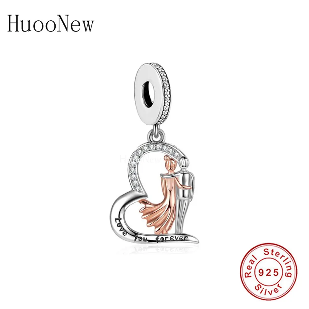 

Fit Original Charm Bracelet 925 Stegling Silver I Love You Forever My Friend Bead For Making Women Berloque 2021 New