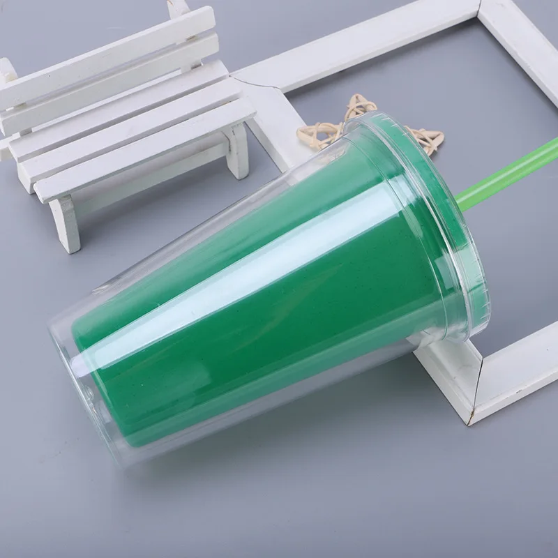 Бутылка воды 700 мл с шарнирным соединением из соломы двойной слой изоляция под