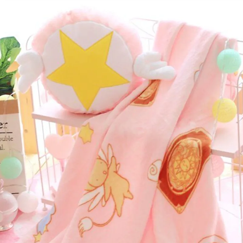 Милый чехол для карт Аниме Сакура плюшевая кукла диван подушка постельного белья