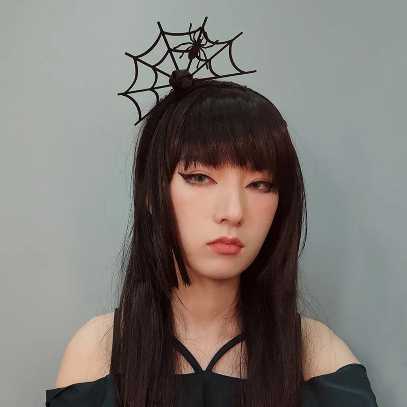 Забавная повязка на голову Хэллоуин Вилка дьявола заколка для волос крылья