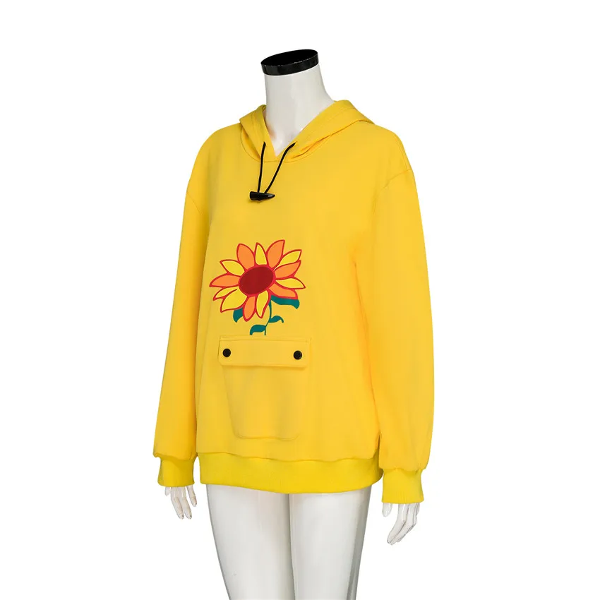 WONDER EGG PRIORITY Ohto Ai Hoodie Pullover Yellow Sweatshirt Anime Cosplay Halloween for Men Women Unisex Casual Suits | Тематическая