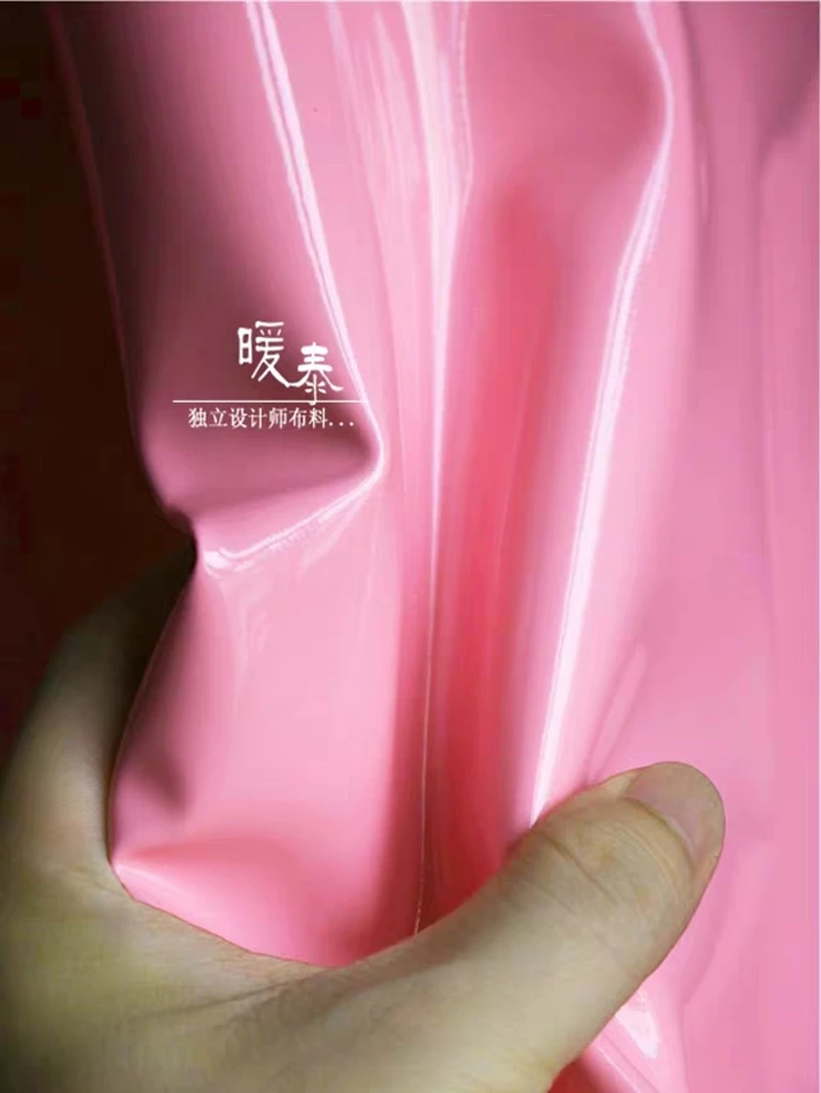 Розовые водостойкие зеркальные декоративные нашивки из лакированной кожи пу для