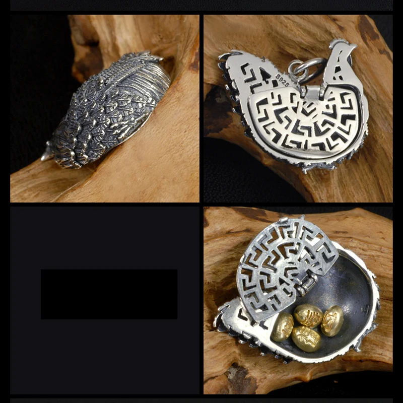 Цепочка с подвеской в виде знака зодиака из чистого серебра 925 пробы золотое яйцо