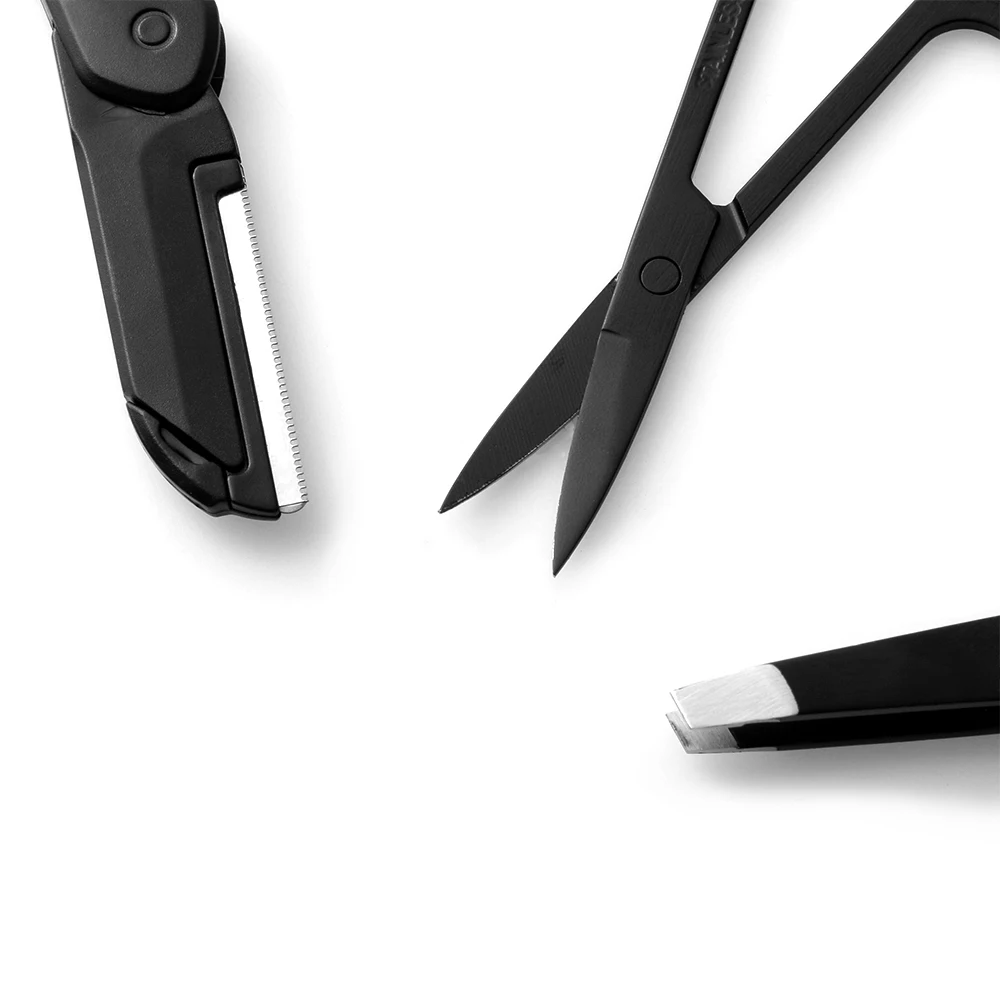 1/3 шт. Нержавеющая сталь круглый точки головы ножницы пинцет для бровей ресниц