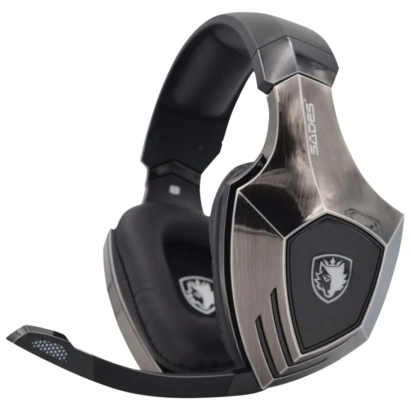 gray Игровая гарнитура SADES A60, 7,1, объемный звук, профессиональная игровая гарнитура, геймерские наушники с функцией вибрации, наушники с микрофоном для ПК, игры - Цвет: gray