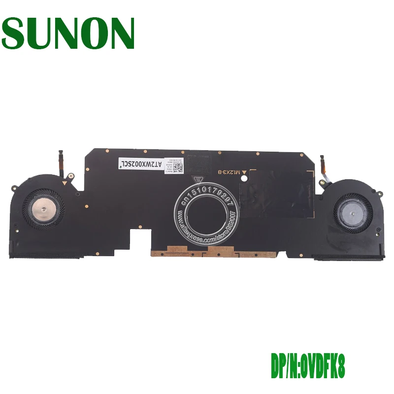Ventilador com Dissipador de Calor Eg50030s1-c170-s9a para Dell Loptap 7390 0vdfk8 At2wx002scl Eg50030s1-c180-s9a 2-em-1 Xps 13