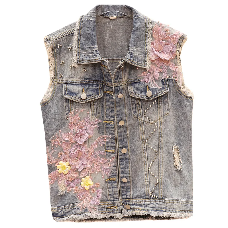 Жилет YAMDI верхняя одежда винтажная джинсовая куртка женская в богемном стиле