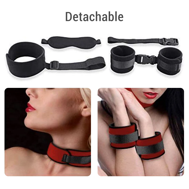 Anti-Collar Handcuffs Slave Collar Necklace Sex Tools For Couples Women Selfbondage Sexual Toy Props Adult Games | Красота и здоровье
