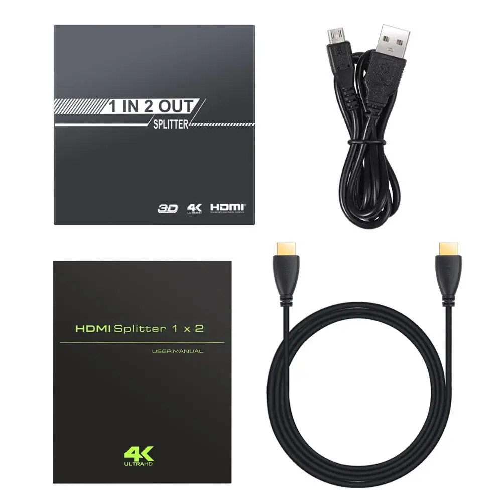 Ultra HD 4K x 2K HDMI совместимый сплиттер усилитель 1 в 2 выхода распределитель сигналов с