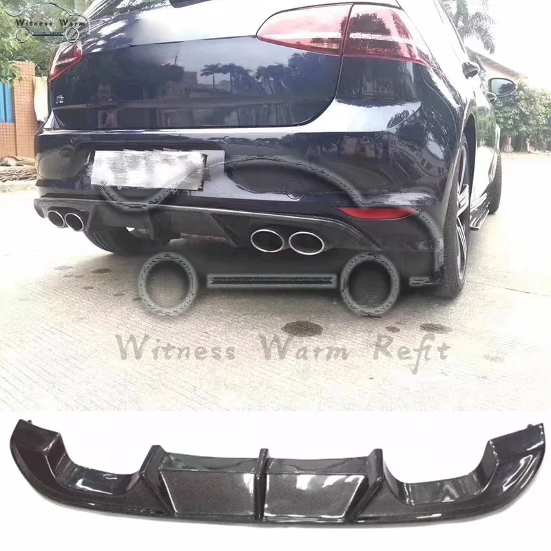 Задний диффузор для Golf 7 r задний бампер из углеродного волокна спойлер губа Volkswagen