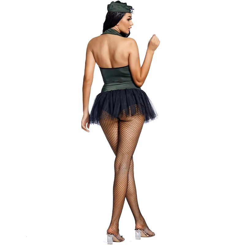 Костюм на Хэллоуин военный шпион камуфляжный персонал армейский зеленый