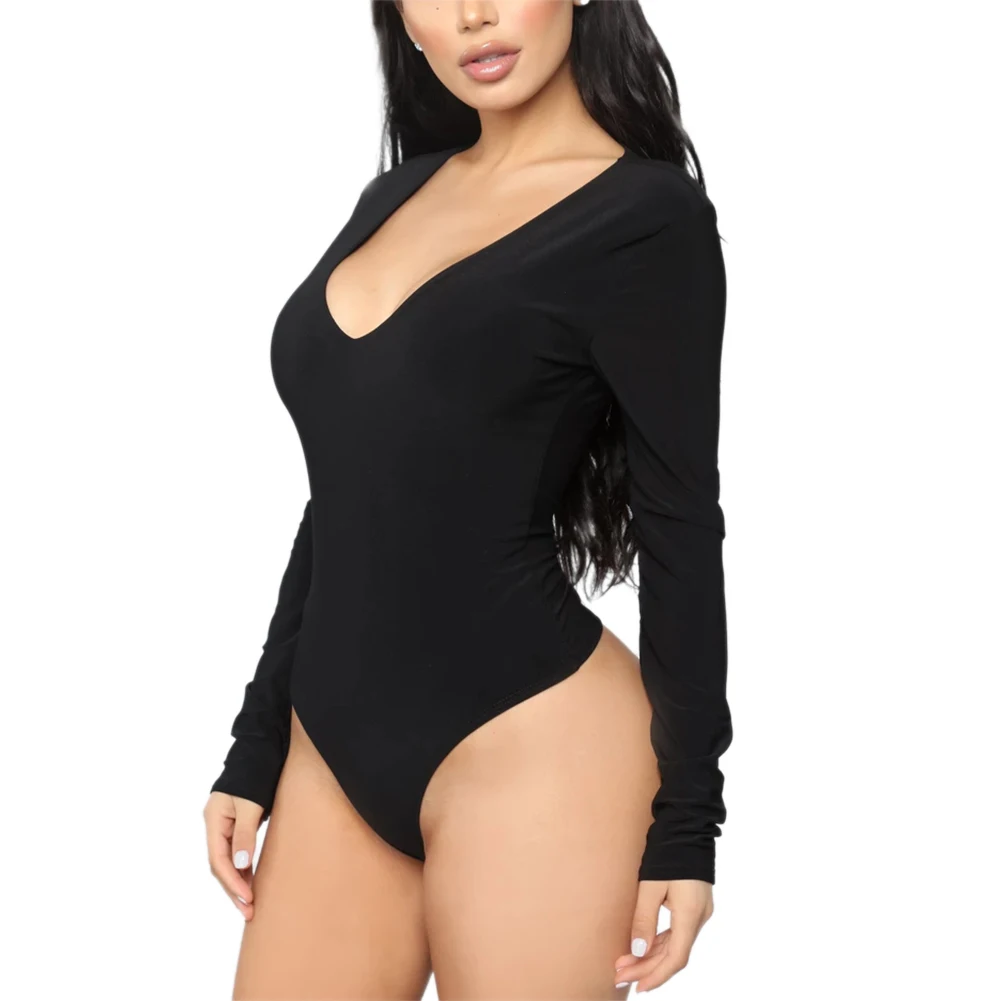 Женский облегающий купальник с длинным рукавом v образным вырезом черный красный