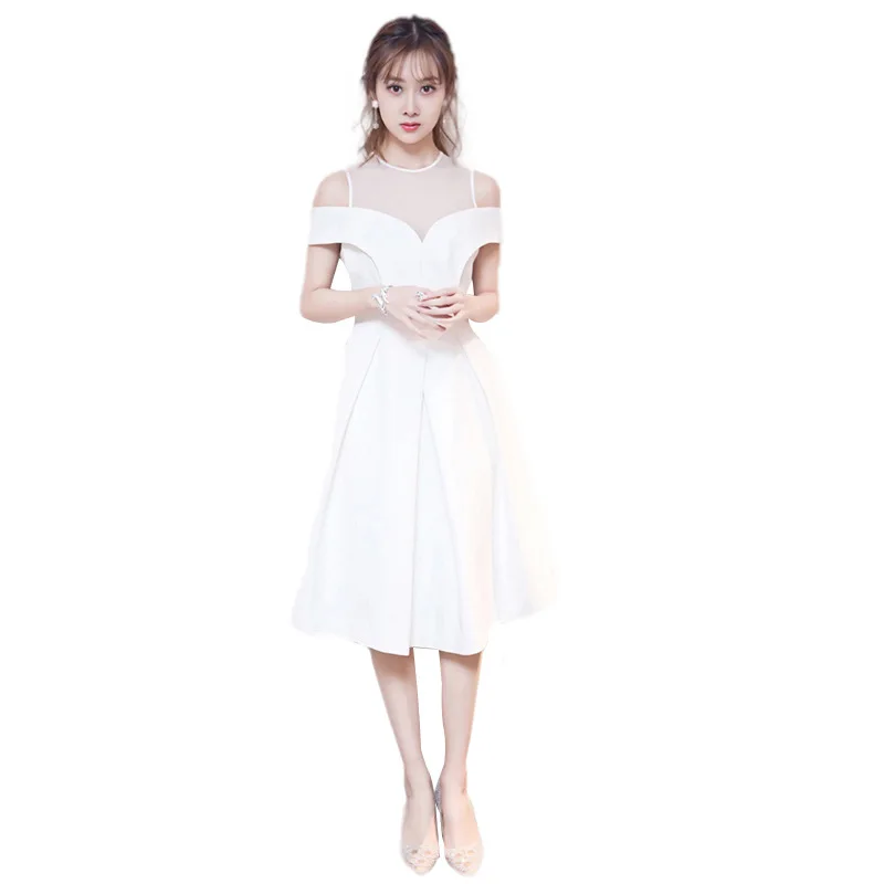 Белый женское обтягивающее платье элегантное Королевское Платье принцессы для