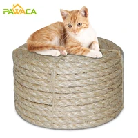 6mm 20m diy cat scratcher rope twisted sisal cord for cats scratching toy jute fabric string desk legs decoration pet climbing