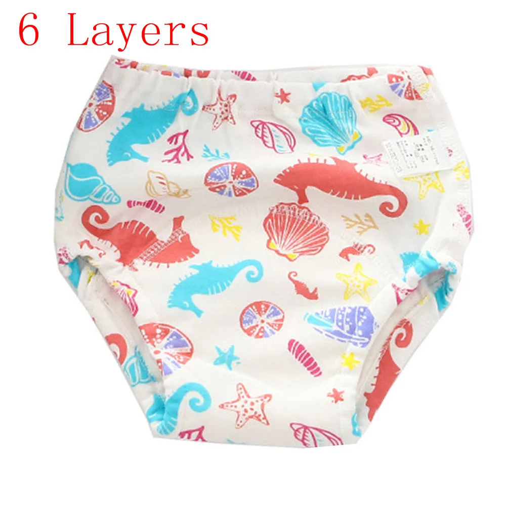 Многоразовые тренировочные штаны для детей 6 слоев водонепроницаемого