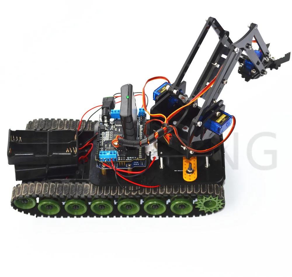 Робот танк с дистанционным управлением пожарный arduino ps2 mearm акриловый SNAR11|Наборы