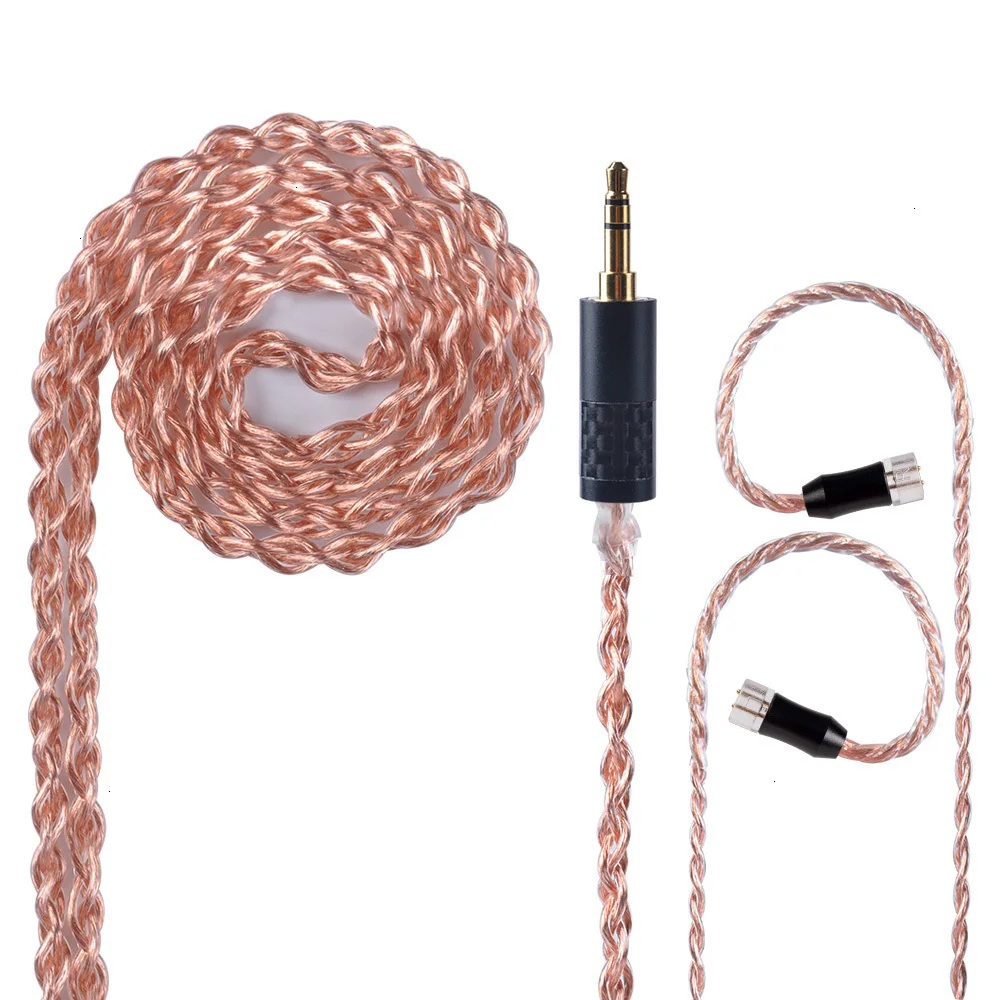 AK OFHC 24 AWG 6N высокой чистоты Медь кабель 2,5/3,5/4,4 мм балансный кабель для наушников с разъемом MMCX из Тайваня для HQ8 олова T2
