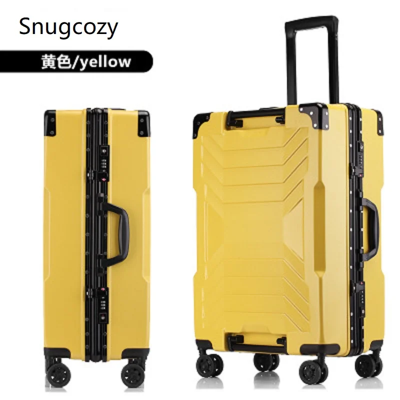 Snugcozy 100% алюминиевая рама 20/24/26/28 дюйма робот Спиннер для багажа брендовый