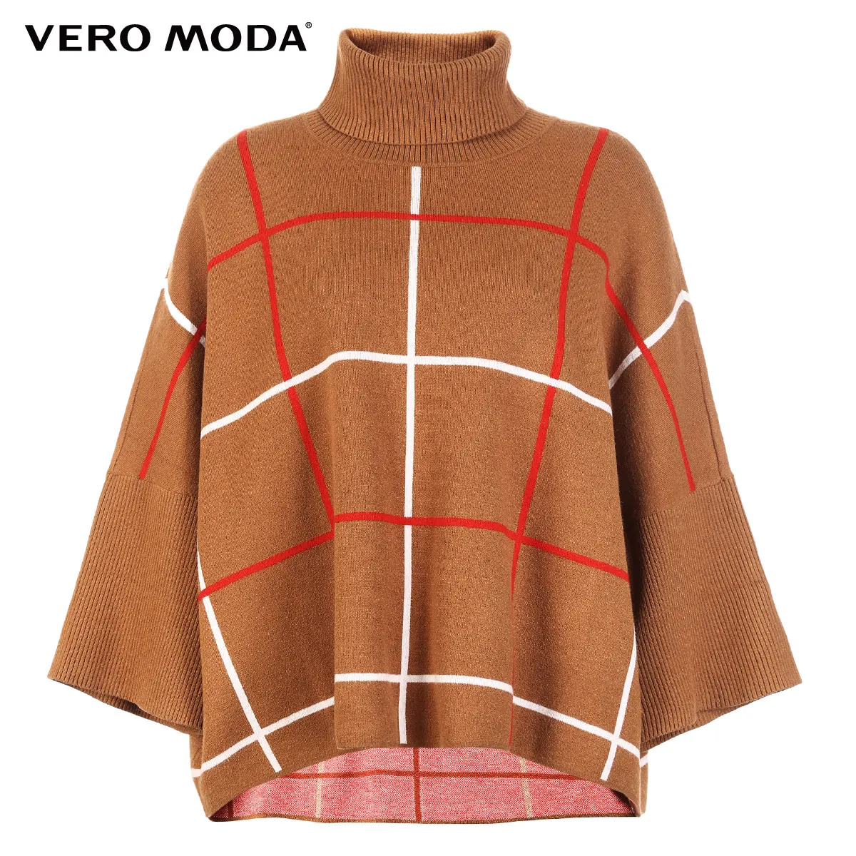 Трикотажный свитер с высоким воротом и рукавом 3/4 от Vero Moda | 319125501 Женская одежда