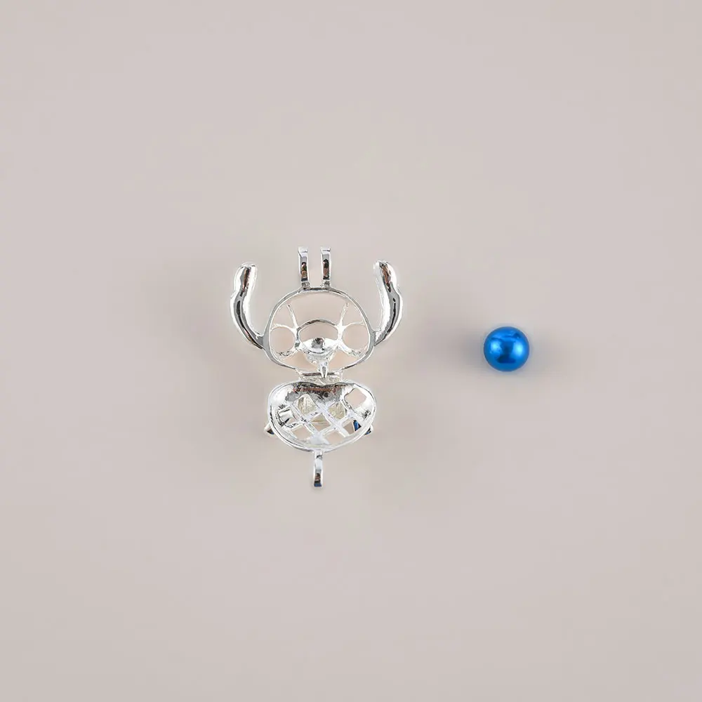 

Hanreshe Cartoon Cage Necklace Stainless Steel Chain Hollowe Out Pearl Pendant 3D DIY Anime Jewelry Christmas Gift Women/Kids