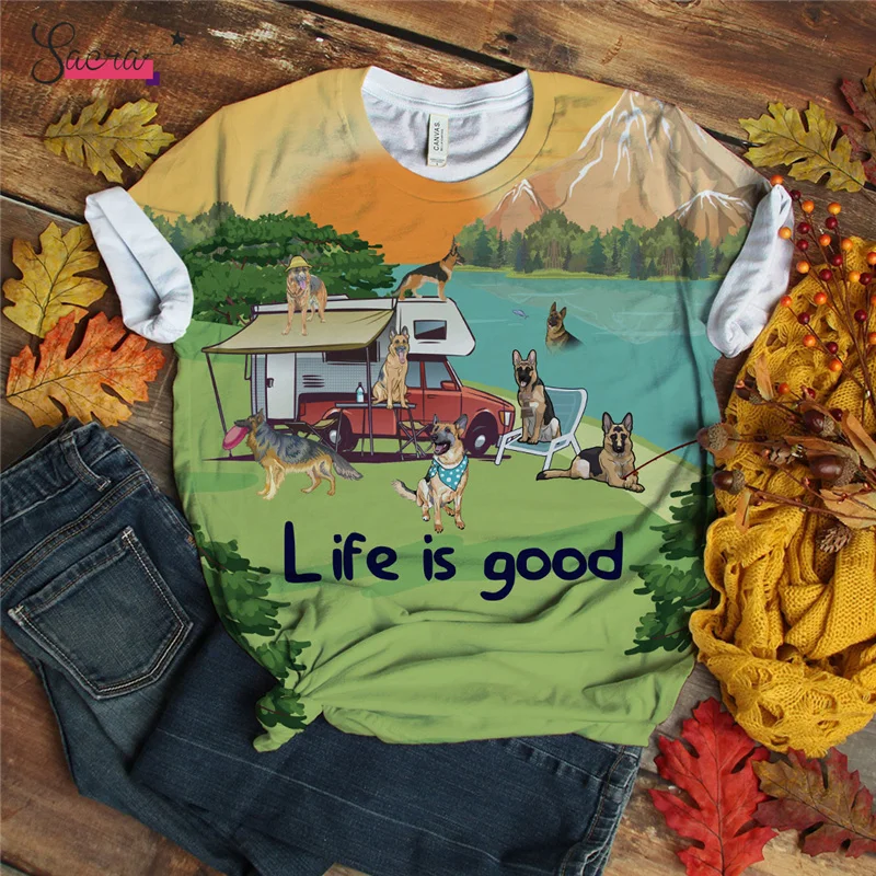 

2021 New Arrival Men T Shirt Full Anime Shirt Printing Fashion Short Sleeve Wolfhound Harajuku Men Tees