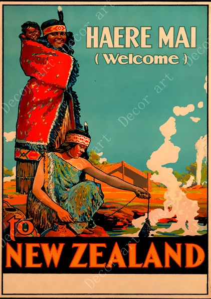 

New Zealand Zermatt Birds Canvas Painting Vintage Wall Pictures Kraft Posters Coated Wall Stickers Home Decoration Kid Gift