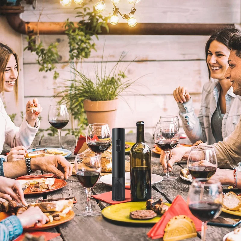 

Electric Wine Opener Automatic Electric Wine Bottle Corkscrew Opener One-Click Button Reusable Wine Bottle Openers