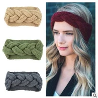 40pcslot diy multi simple woolen hemp flowers braids headband hand knitting hair styling tools hair accessories ha730