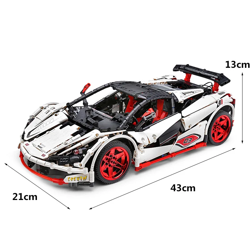Высокотехнологичный электрический автомобиль Mould King 13067 McLarens P1 гоночный 20087