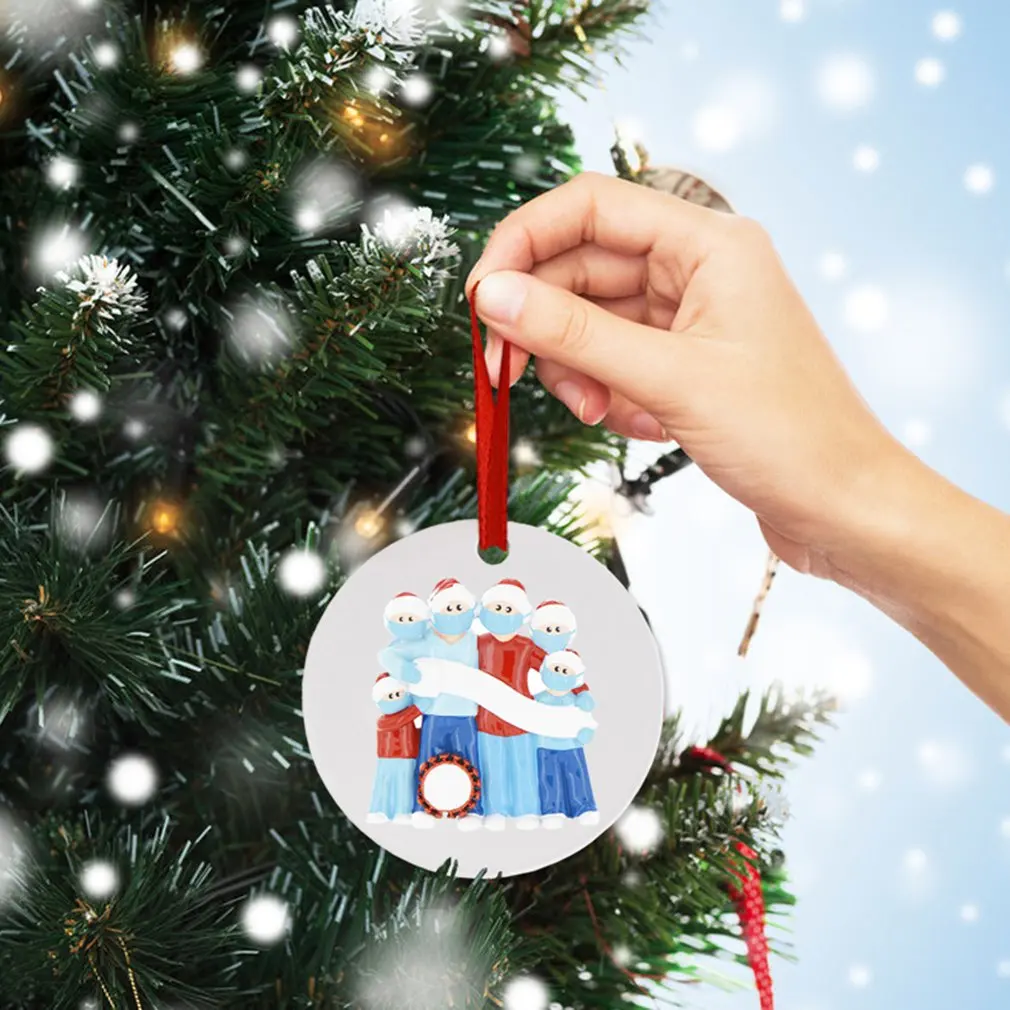 

2020 Christmas Decoration Gift Personalized Hanging Pendants Pandemic -Social Party Distancing Santa Claus Ornament