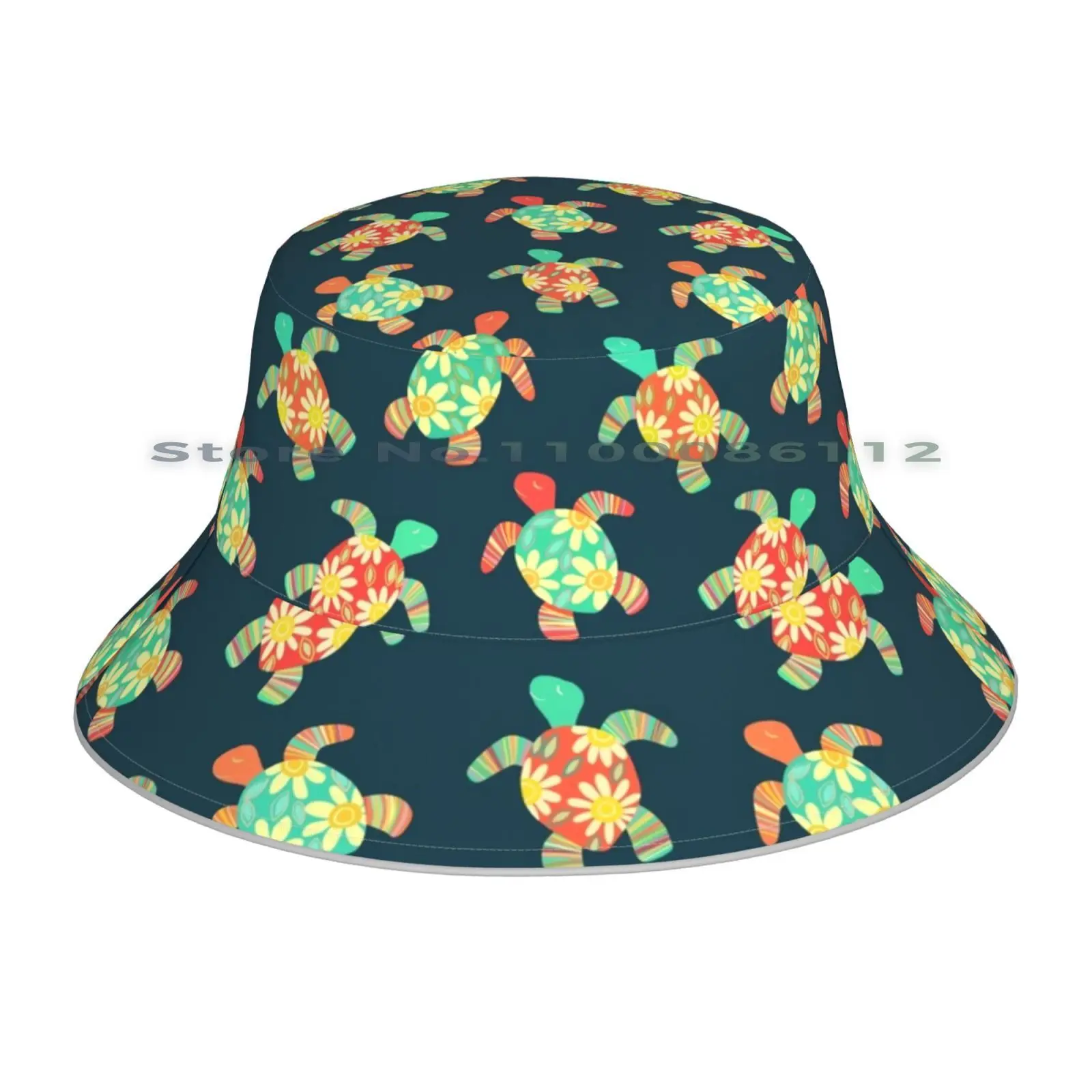 Милая Детская хиппи-шапка с цветами черепахи на темноте Солнцезащитная шапка