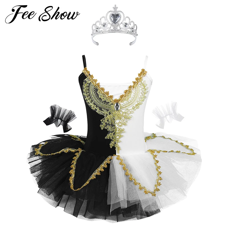 Детское балетное платье-пачка для девочек яркая балетная одежда со стразами