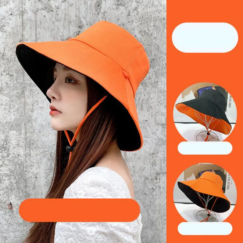 Кепки солнцезащитные унисекс женские летние двухсторонние Панамы однотонные