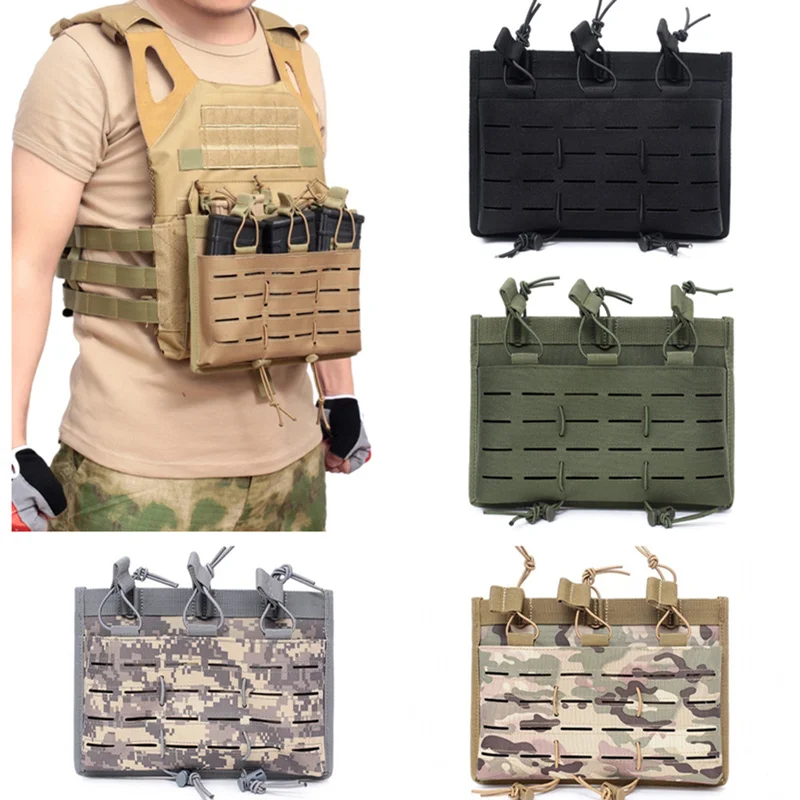 

Airsoft Tactical Triple Open-Top Molle Magazine Pouch M4 M16 Mag Pouches Holder Military Paintball Hunting Bag