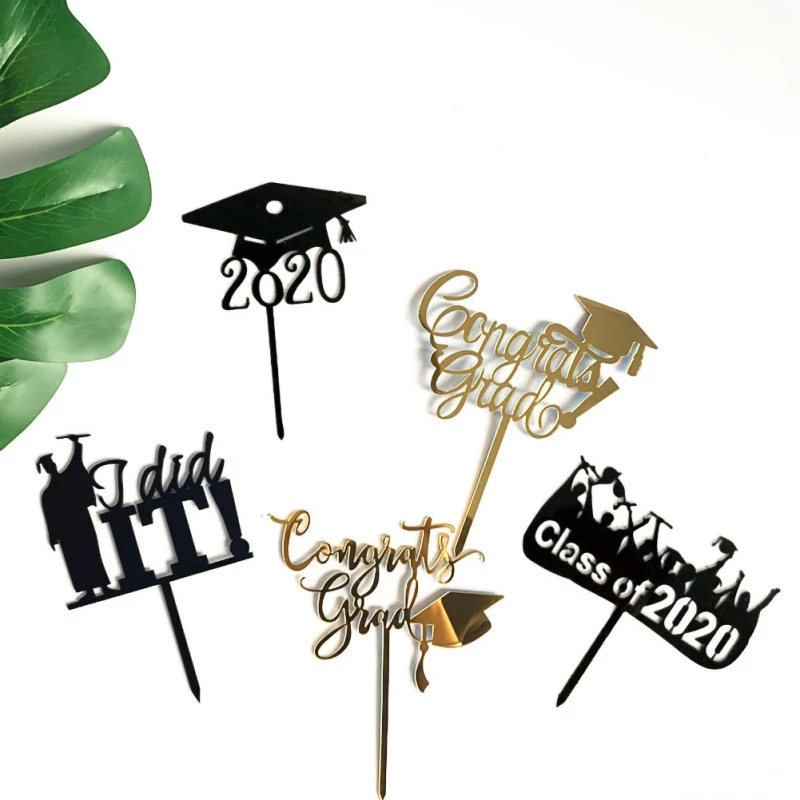 2020 Выпускной торт фигурки жениха и невесты Доктор шапка упаковочная карта для