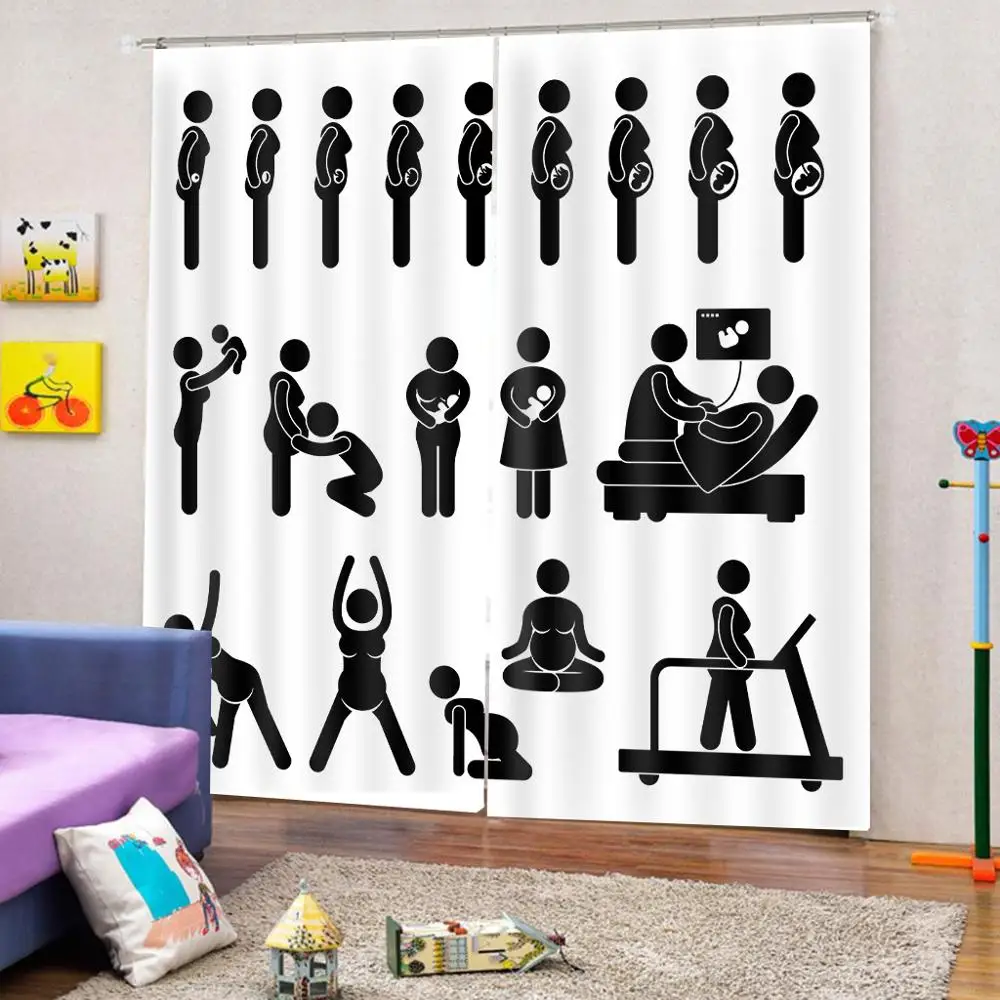 Индивидуальная 3d занавеска любого размера с рисунком для большой матери и