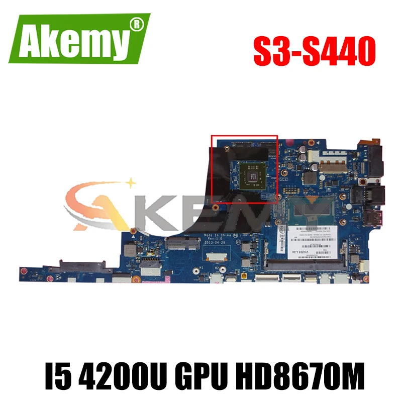 

Akemy VIUS5 LA-9761P Is Suitable For Lenovo Thinkpad S3-S440 V4400U Laptop Motherboard CPU I5 4200U GPU HD8670M 100% Test Work