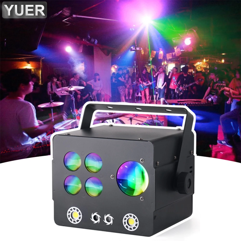 LED Disco Laser Light Multifunctional 4in1 Pattern Laser Light DJ Magic Ball Laser Party Holiday Christmas Stage Lighting Effect