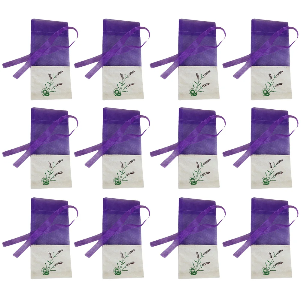 

12pcs Lavender Sachets Empty Sachets Bags Gauze Storage Bags for Spice Packing