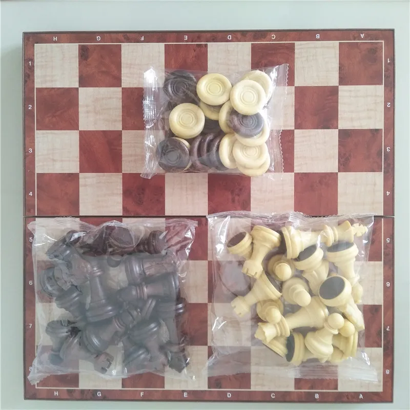 Магнитные деревянные шашки и из ДПК 32 шт./компл. складные настольные игры 31 см