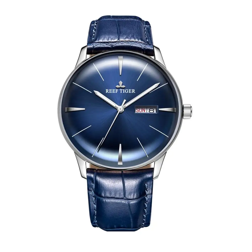 Роскошные мужские часы автоматические механические наручные Reef Tiger