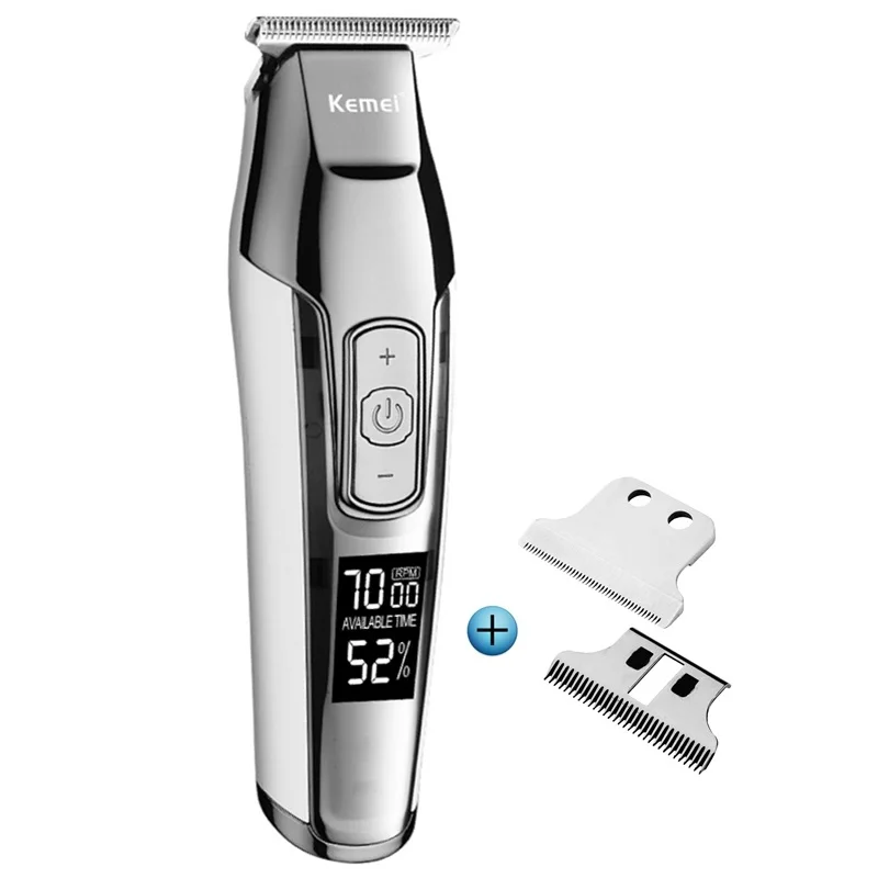 total 2 set blade Парикмахерский профессиональный триммер для волос Машинка для стрижки волос триммер для мужчин машинка для стрижки волос электрическая машинка для стрижки волос Бритва для стрижки края - Цвет: total 2 set blade