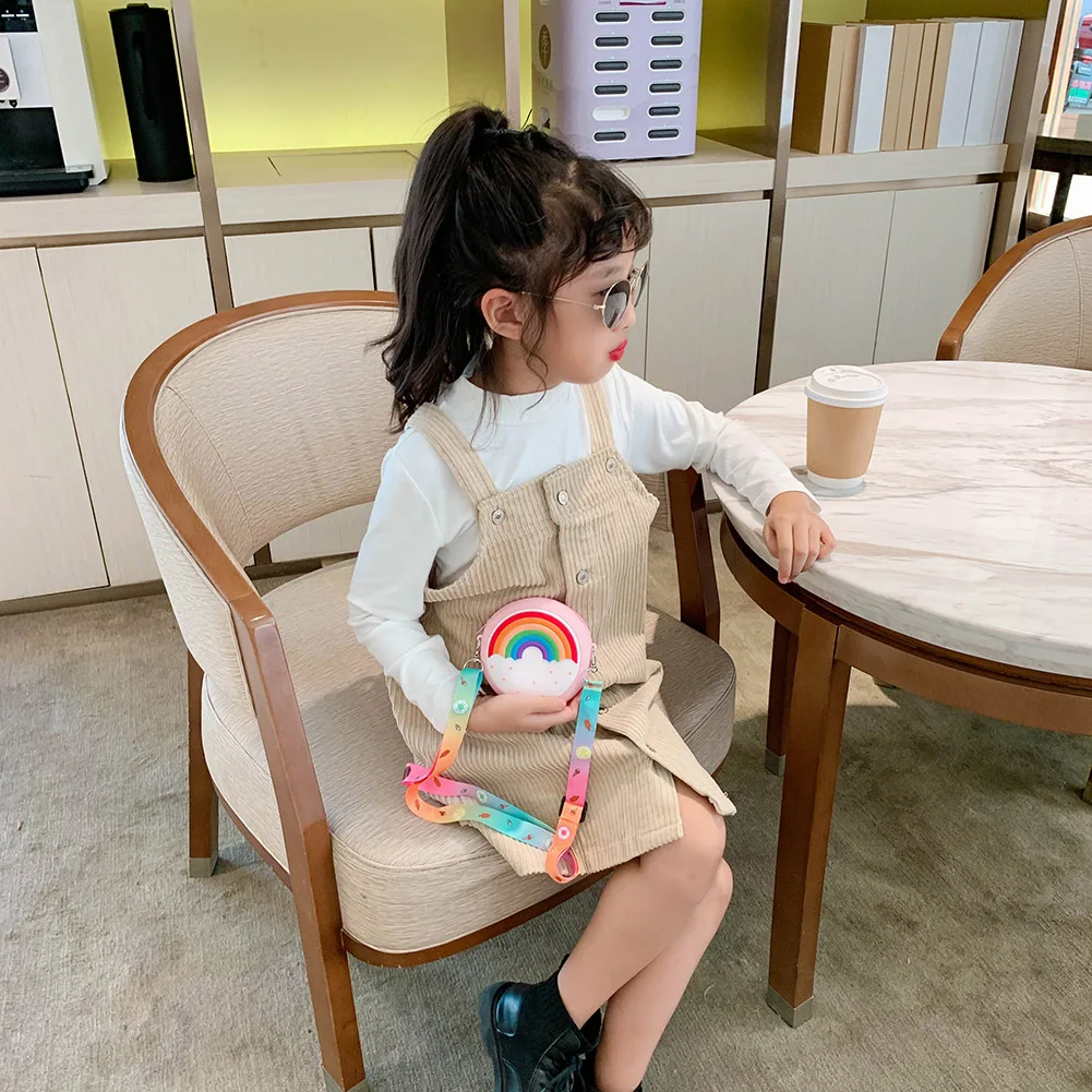 Милый силиконовый пончик круглая сумка-мессенджер через плечо Детская сумка для