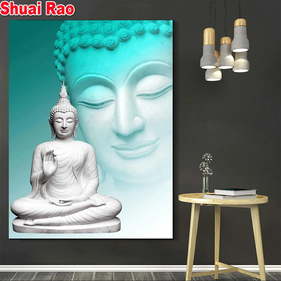 

buddha diamond painting religion icon Rhinestones painting full square round drill 5d diamond embroidery sale home Decor gift,