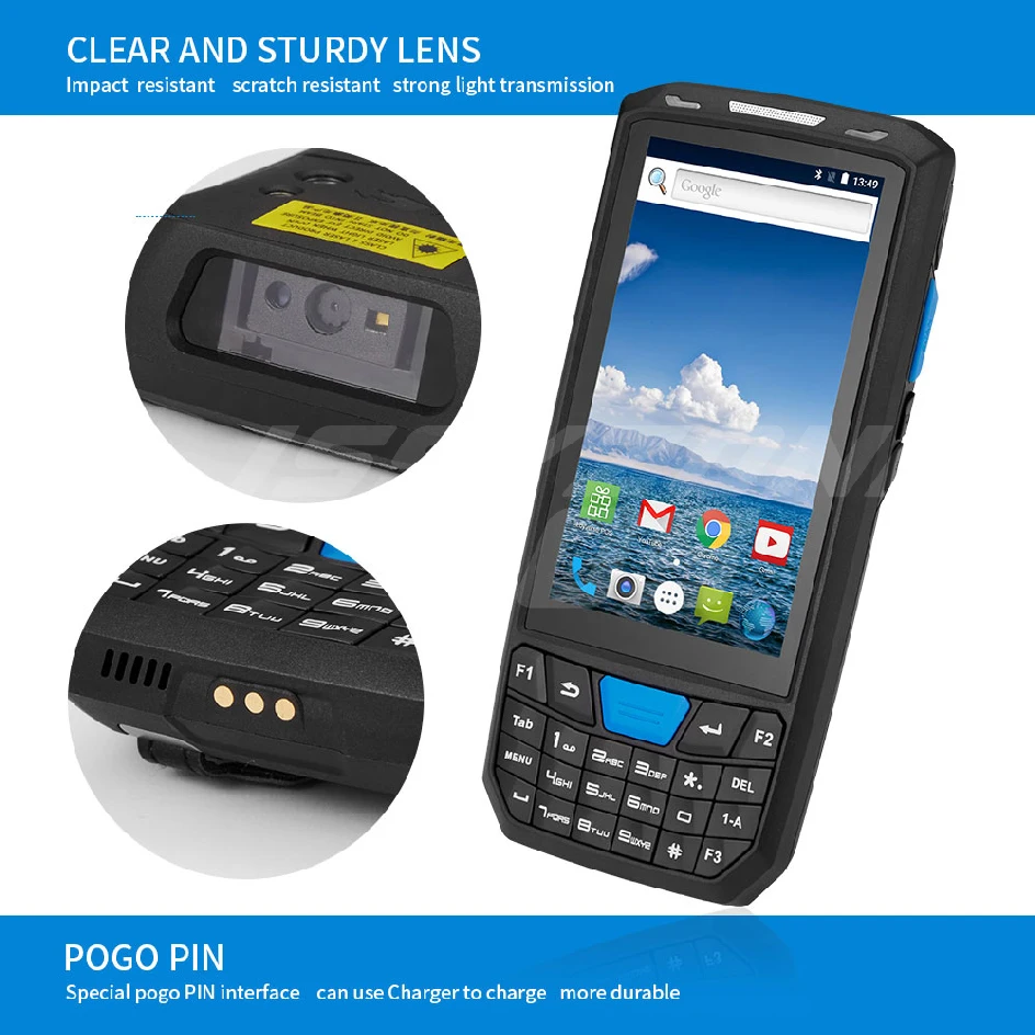 ISSYZONEPOS ручной КПК Android 8,1 сканер штрих-кода 1D 2D считыватель штрих-кода коллектор данных POS терминал склад КПК
