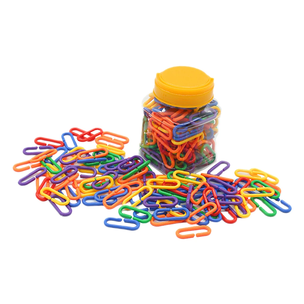 

150pcs Buckle Type Building Blocks Puzzle Plastic Clips Hook Chain Links Toy