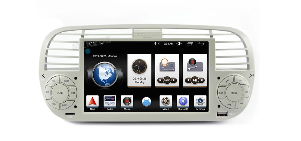 Продукт! ips DSP android 9,1 автомобильный dvd gps навигационный мультимедийный плеер для Fiat 500 2007- с wifi bluetooth carplay DAB